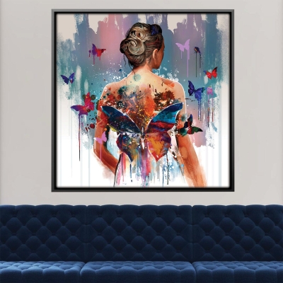 Dos de la toile papillon