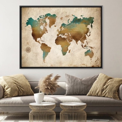 Toile de carte ancrée