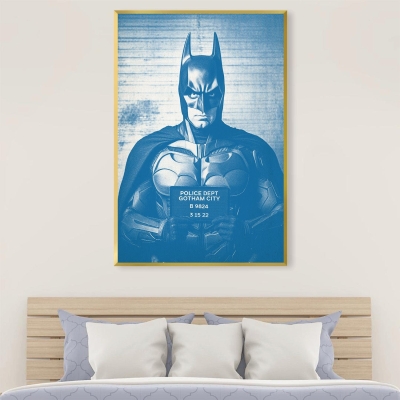 Batman Mugshot Toile Bleue