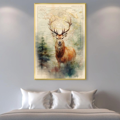 Toile de cerf dans la forêt