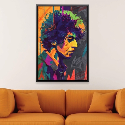 Toile abstraite Bob Dylan