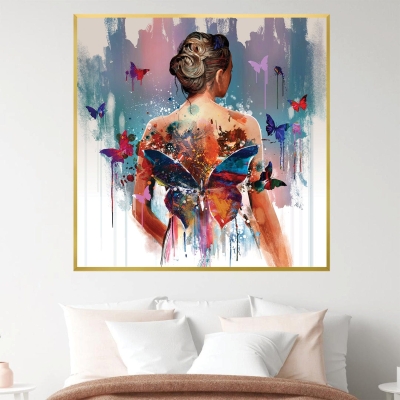Dos de la toile papillon