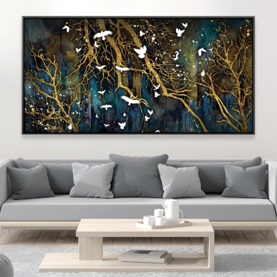 Toile abstraite flocage