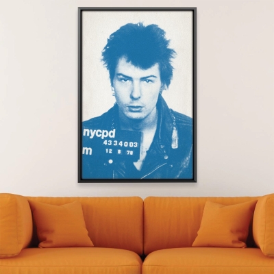 Sid Mugshot Blaue Leinwand