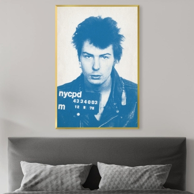 Sid Mugshot Blaue Leinwand