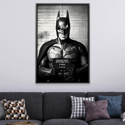Batman Mugshot Toile Noire