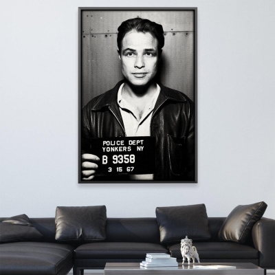Brando Mugshot Schwarze Leinwand