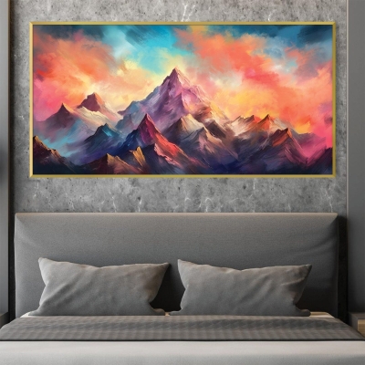 Toile de fumée de montagne