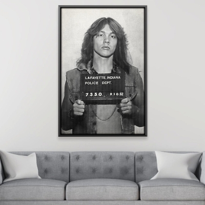 Axl Mugshot schwarze Leinwand