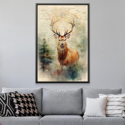 Toile de cerf dans la forêt