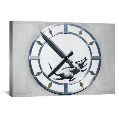Banksy New York Horloge Rat Toile