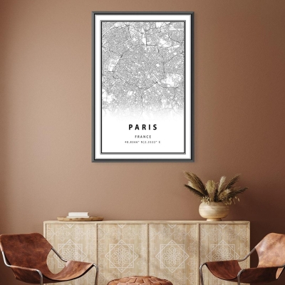 Toile Carte Blanche Paris