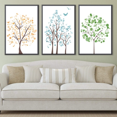 Toile Arbres à Bulles