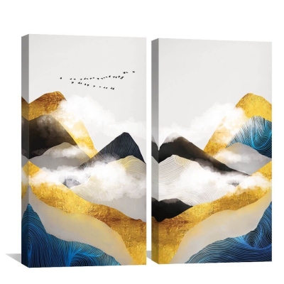 Toile de montagne brumeuse