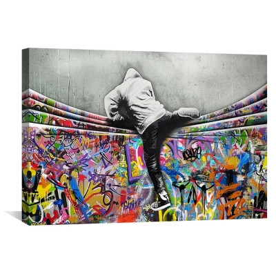 Au-dessus de la toile de rideau Graffiti