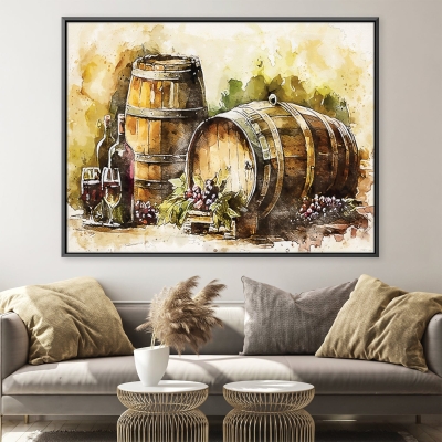 Toile de vin rustique