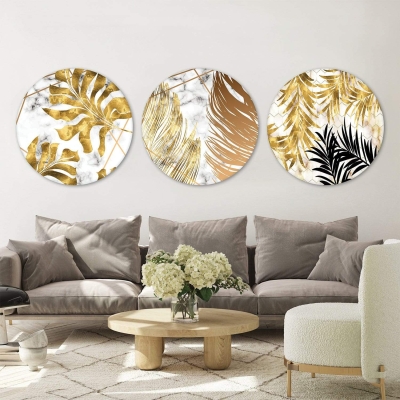 Toile Feuille d'Or - Cercle
