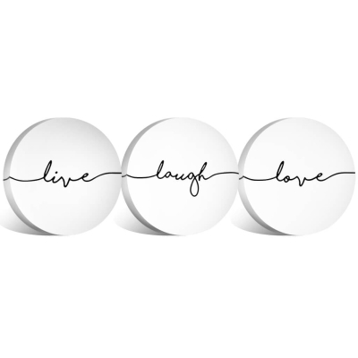Toile Live Laugh Love - Cercle