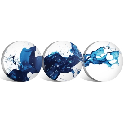 Toile Splash Cobalt - Cercle
