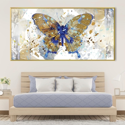 Toile abstraite papillon
