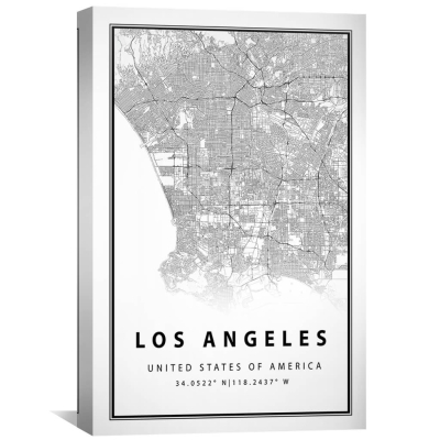 Toile carte blanche de Los Angeles