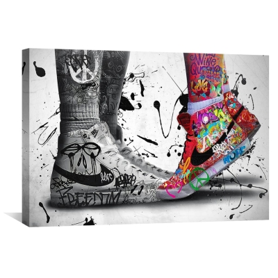 Baskets Graffiti Love Toile