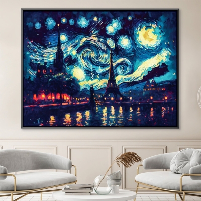 Toile Vues étoilées de Paris