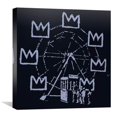 Toile Grande Roue de Banksy Basquiat