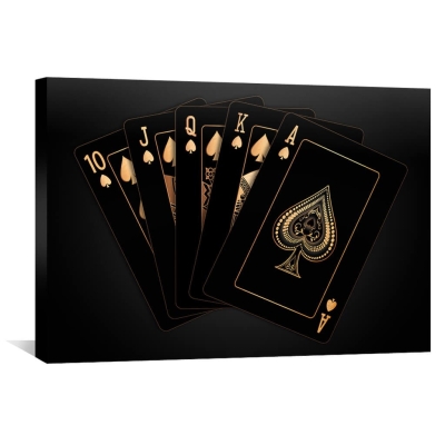 Royal Flush - Goldleinwand
