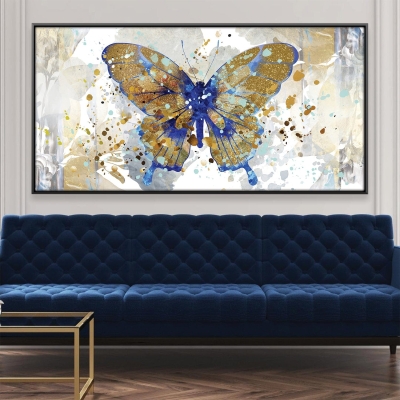 Toile abstraite papillon