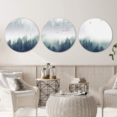 Toile Paysage Forestier - Cercle