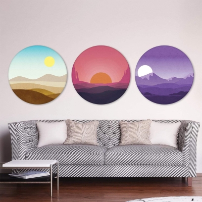 Toile Sunny Plains - Cercle