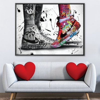Baskets Graffiti Love Toile