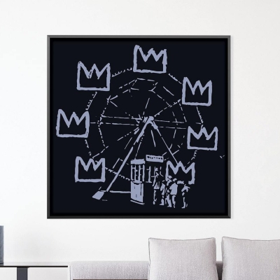 Toile Grande Roue de Banksy Basquiat