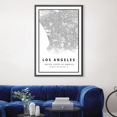 Toile carte blanche de Los Angeles