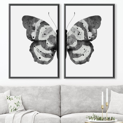Toile Papillon Nuances Noir