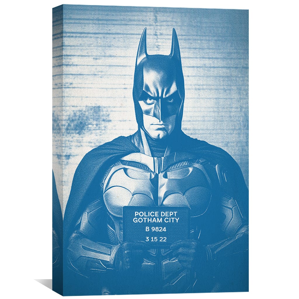 Batman Mugshot Toile Bleue