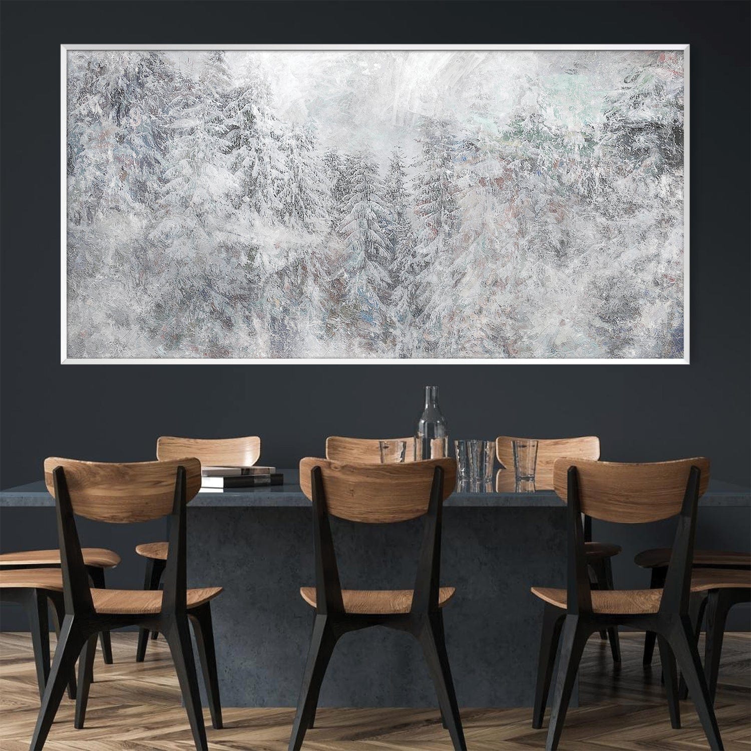 Toile Forêt enneigée