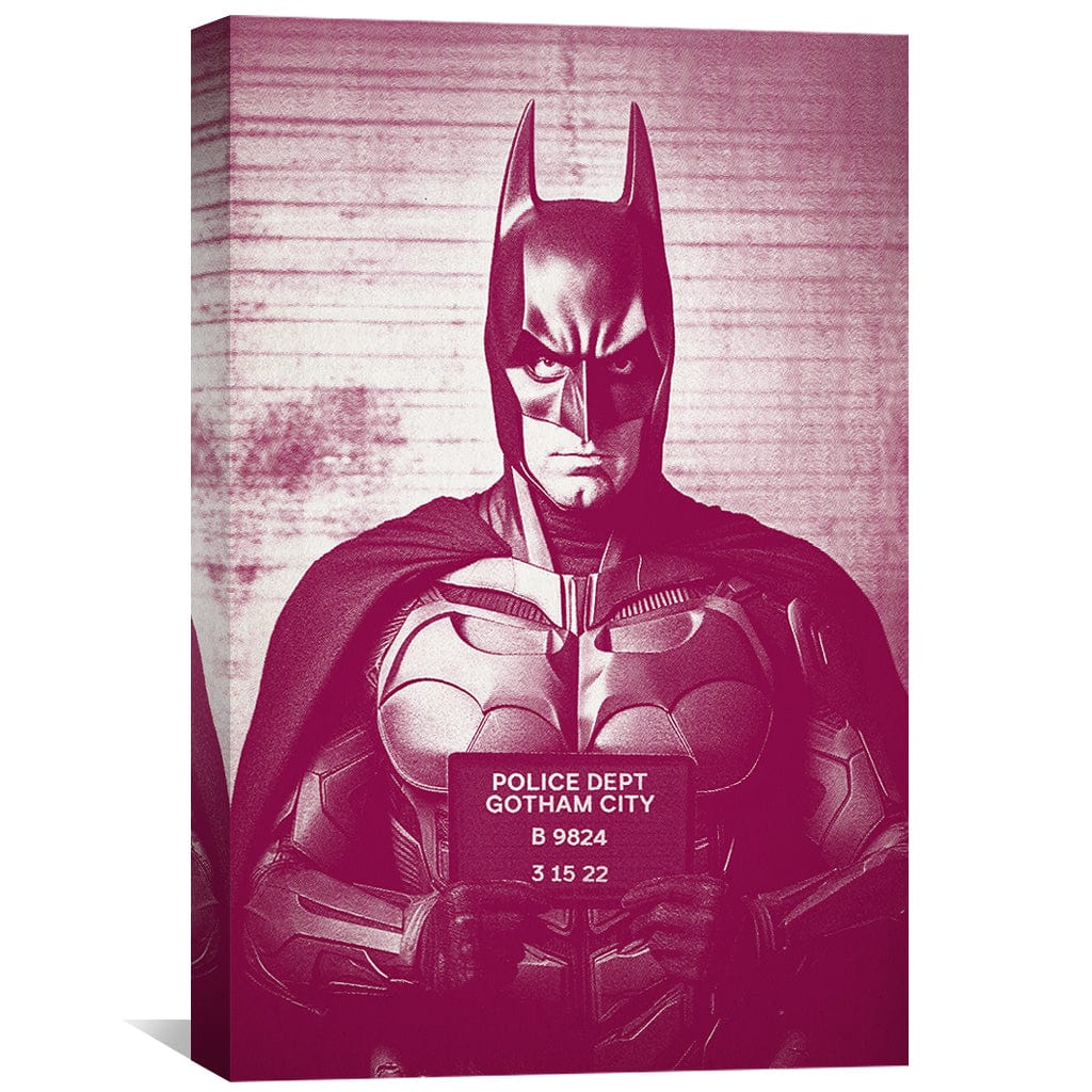 Toile magenta Batman Mugshot