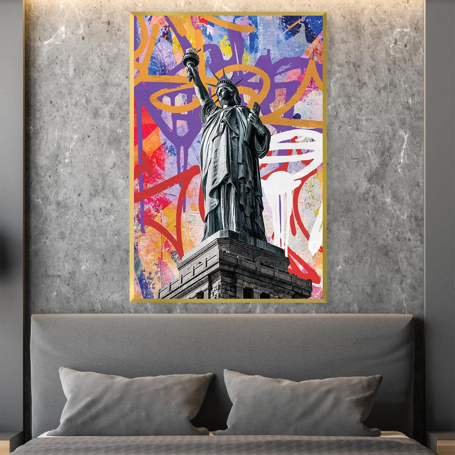 Toile Graffiti Lady Liberty