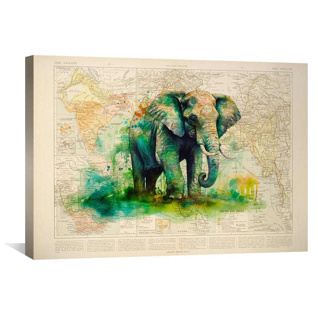 Toile Éléphant Aquarelle