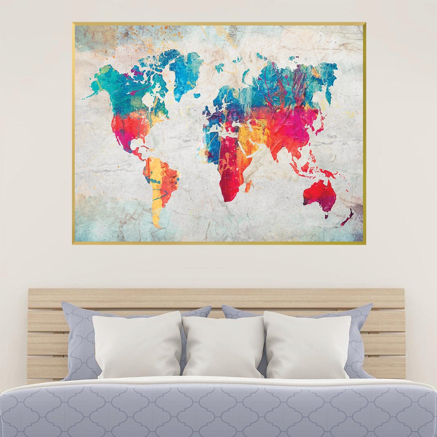 Toile de carte du monde dégradée
