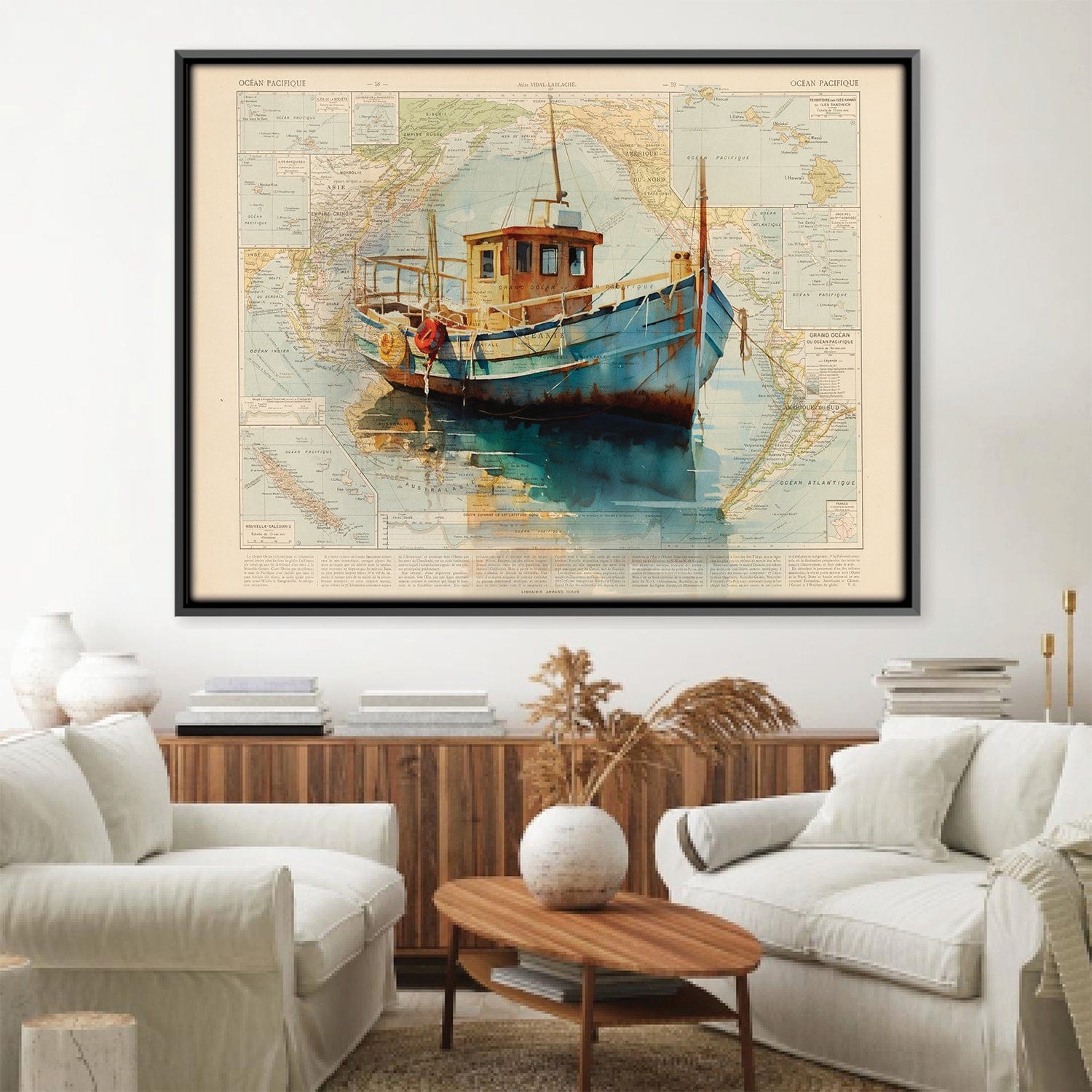 Toile Bateau dans le port