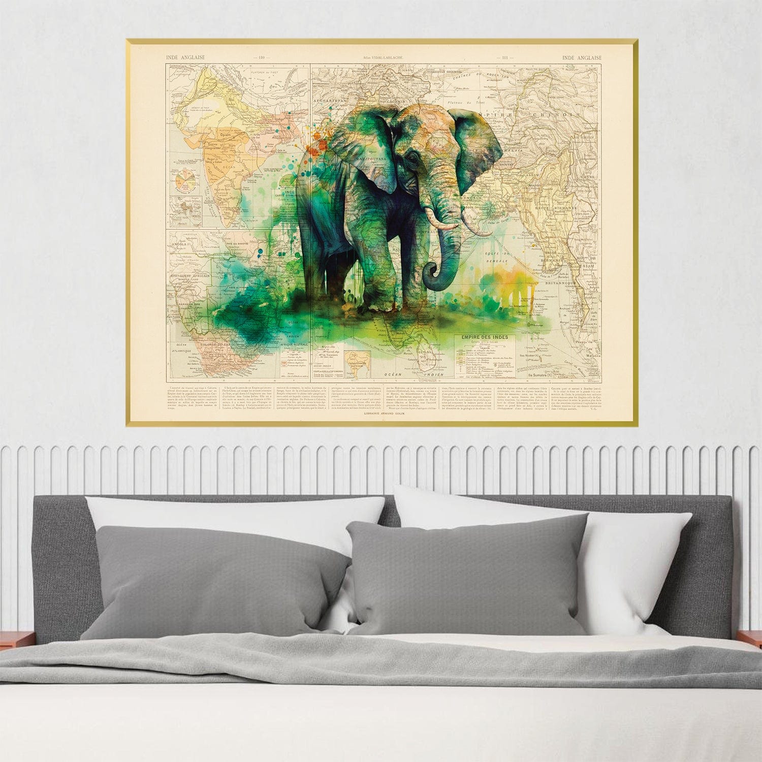 Toile Éléphant Aquarelle