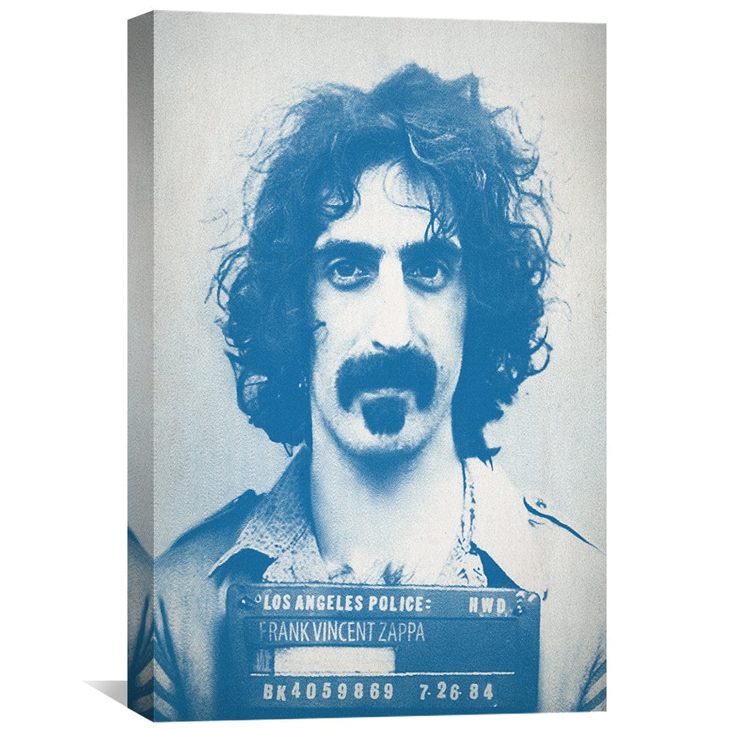 Franck Zappa Mugshot Toile Bleue