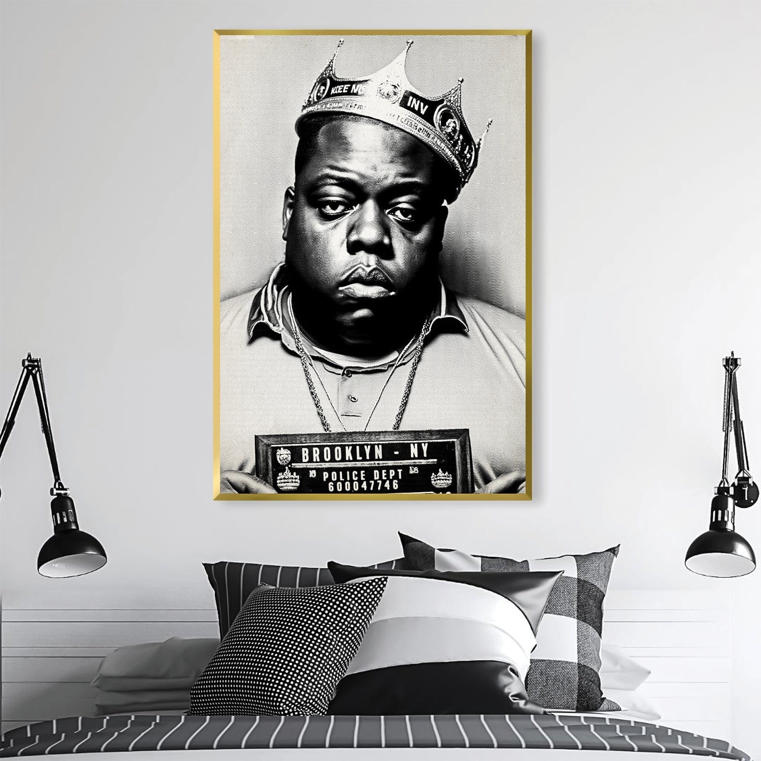 Biggie Mugshot Toile Noire