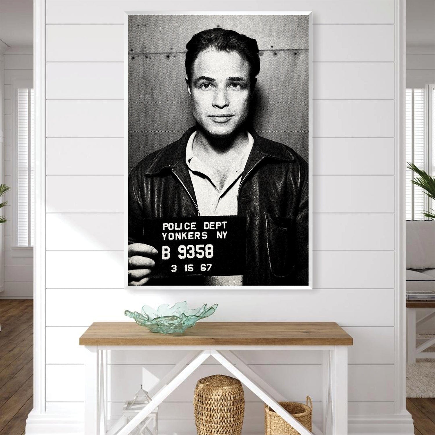 Brando Mugshot Schwarze Leinwand