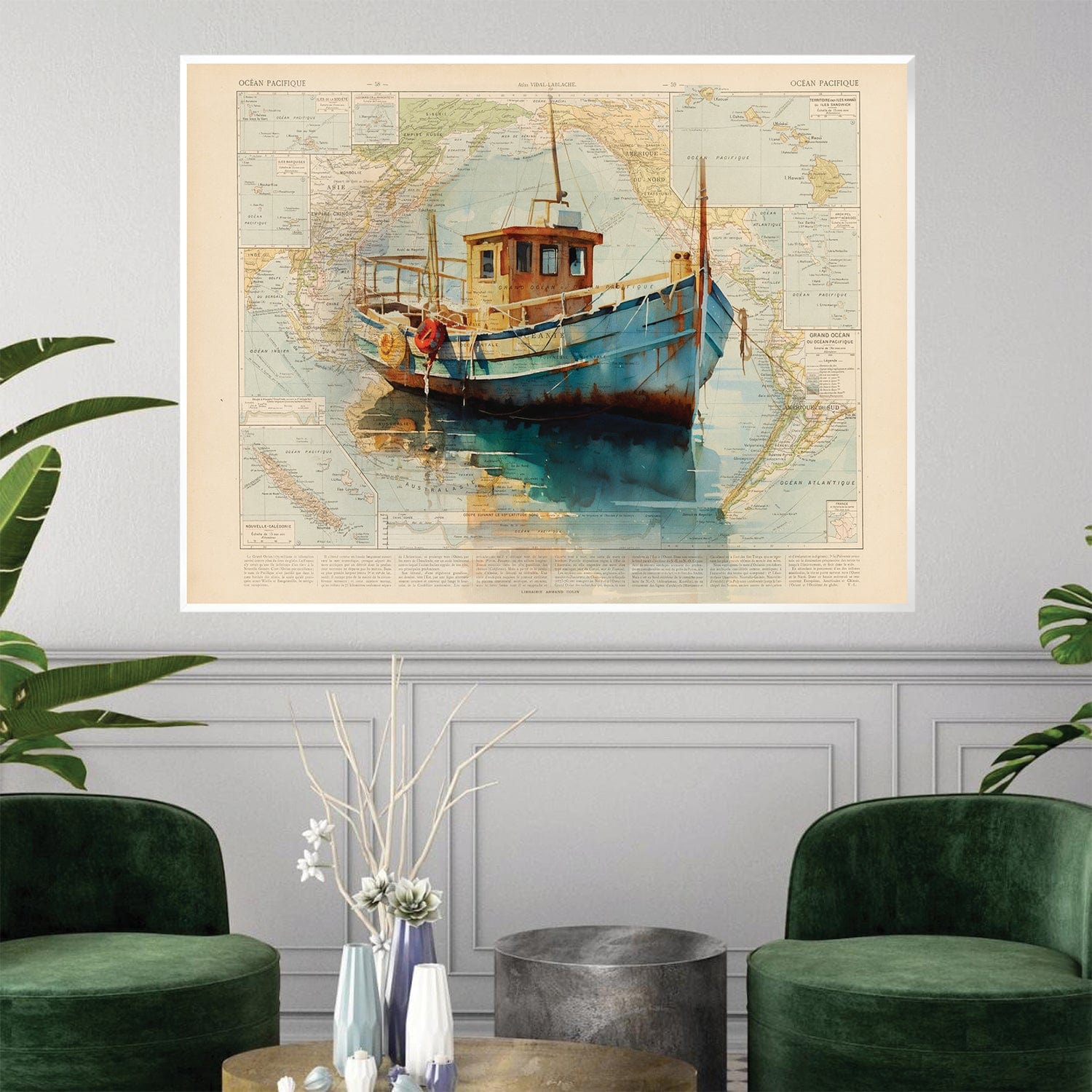 Toile Bateau dans le port
