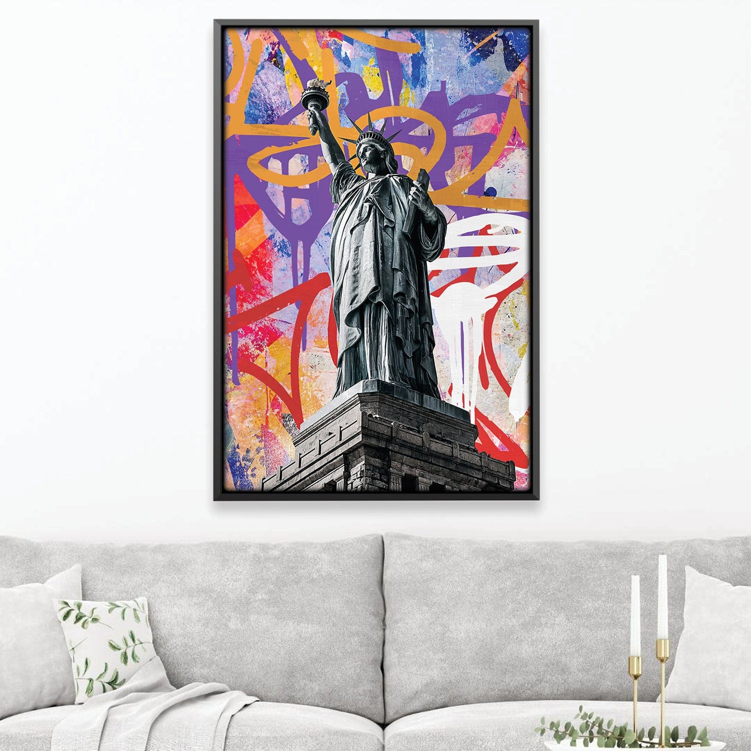 Toile Graffiti Lady Liberty
