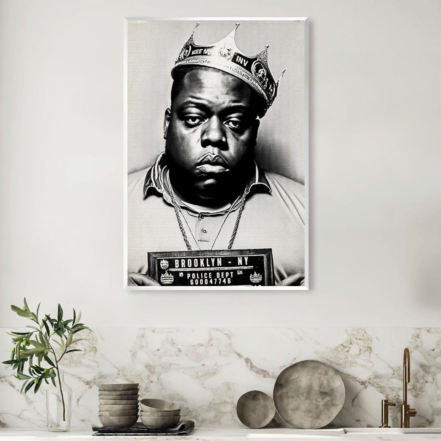 Biggie Mugshot Toile Noire